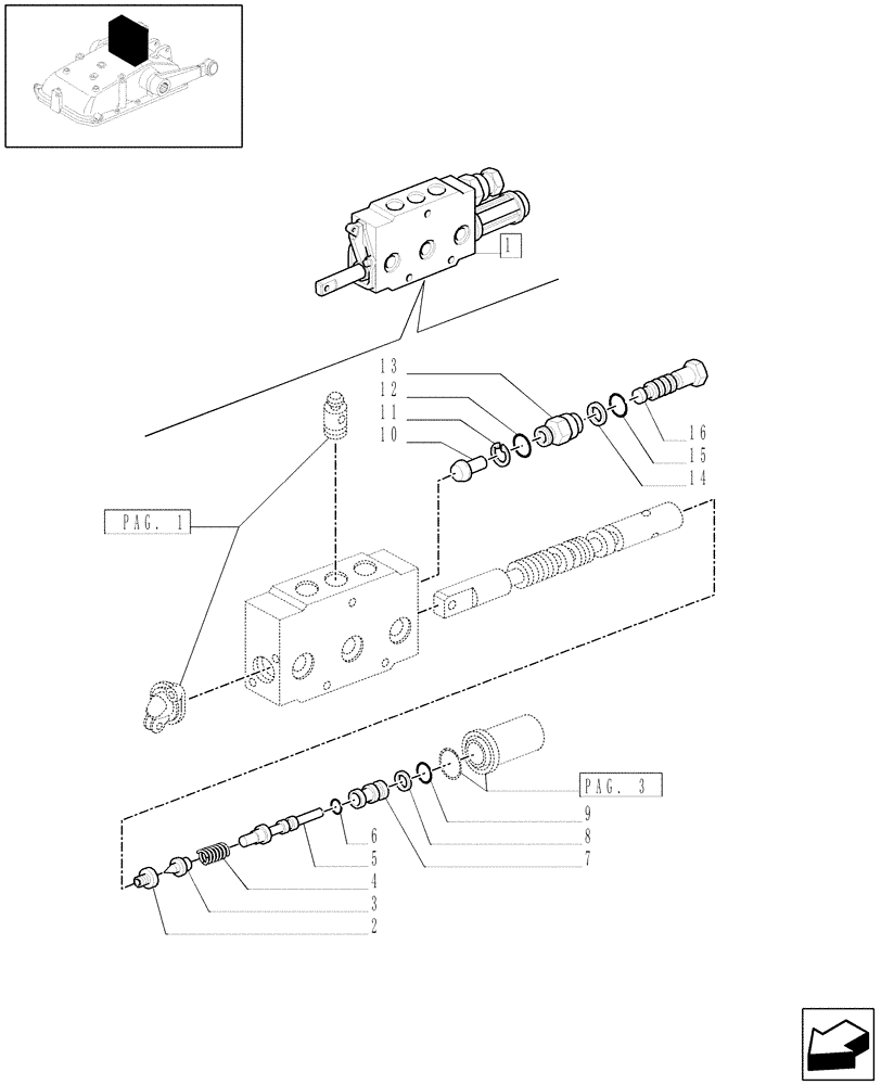 Схема запчастей Case IH JX1095N - (1.82.7/ A[02]) - DOUBLE - ACTING EXTERNAL CONTROL VALVE WITH FLOAT AND AUTOMATIC CUTOUT - BREAKDOWN - C5484 (07) - HYDRAULIC SYSTEM