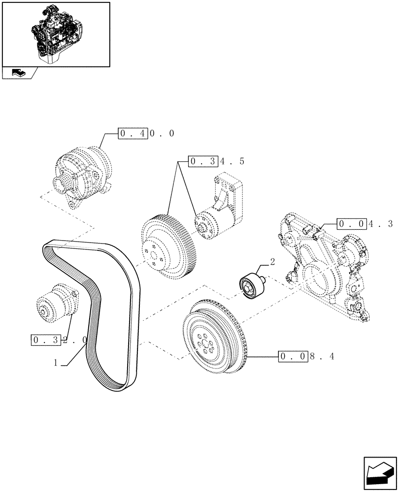 Схема запчастей Case IH F4GE9484A J601 - (0.34.0) - WATER PUMP - CONTROL (504086077) 