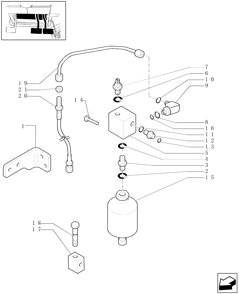 Схема запчастей Case IH PUMA 180 - (1.65.3[02]) - OIL BRAKES TANK (05) - REAR AXLE