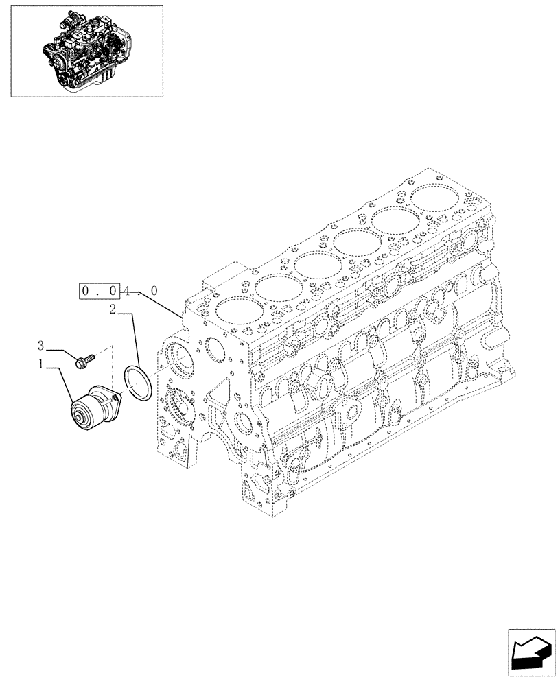 Схема запчастей Case IH F4GE0684C D600 - (0.32.0[01]) - WATER PUMP (504062836) 