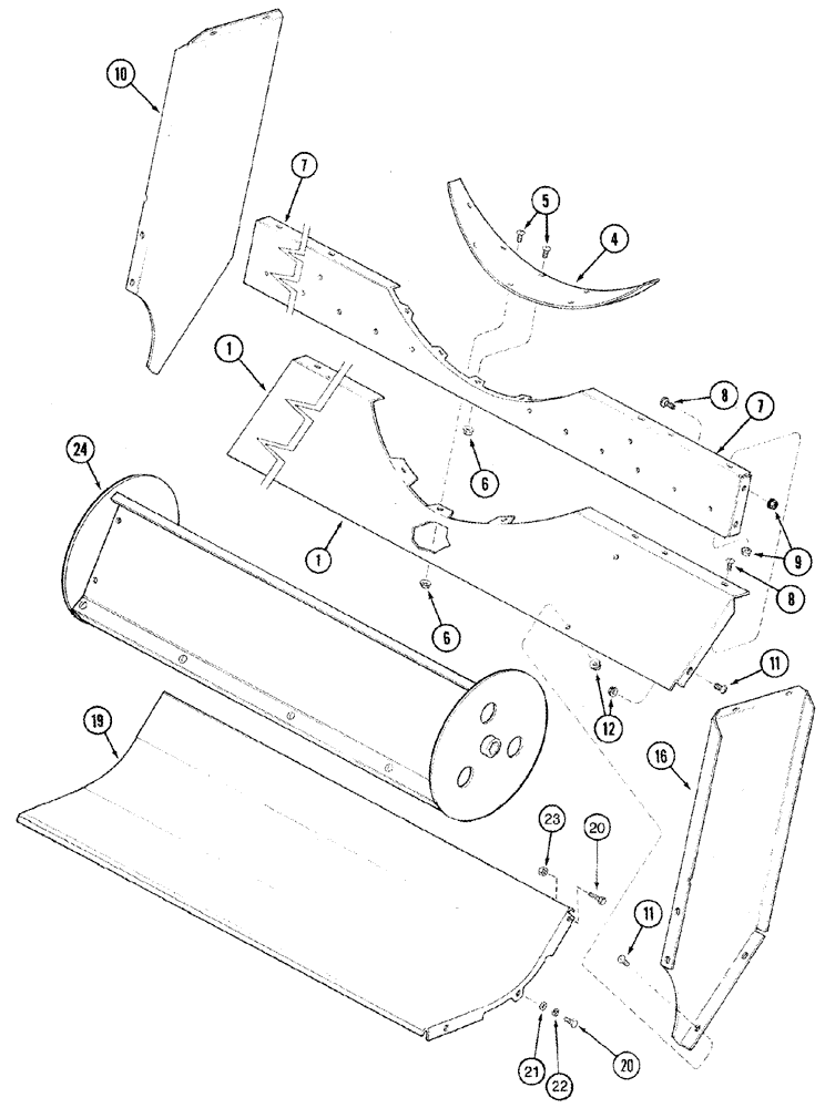 Схема запчастей Case IH 2344 - (09C-02) - BEATER PAN - DISCHARGE (15) - BEATER & CLEANING FANS