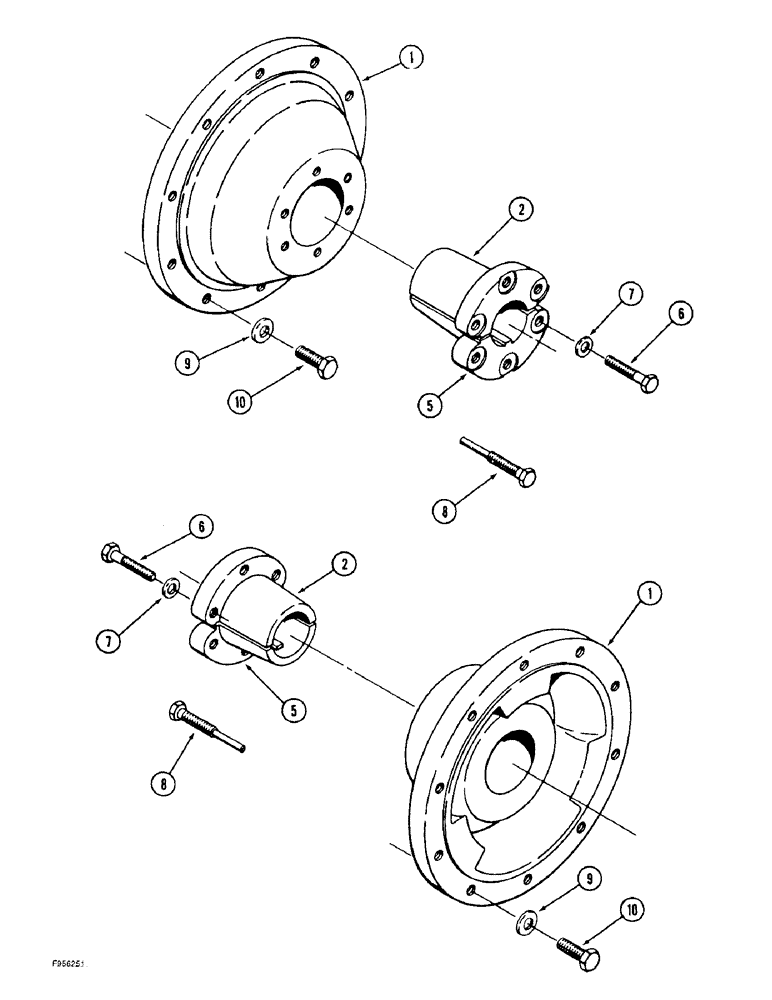 Схема запчастей Case IH 9350 - (6-202) - WHEEL HUBS, BAR AXLE (06) - POWER TRAIN