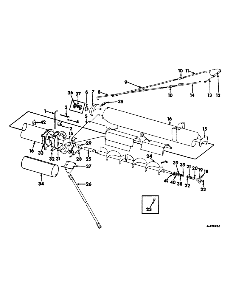 Схема запчастей Case IH 403 - (124) - GRAIN TANK UNLOADER AUGER AND TUBE (80) - CROP STORAGE/UNLOADING