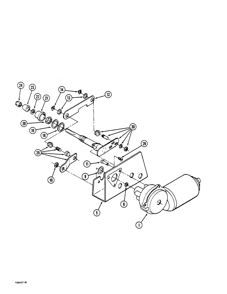 Схема запчастей Case IH STEIGER - (4-56) - WIPER DRIVE ASSEMBLY, REAR WINDOW (04) - ELECTRICAL SYSTEMS