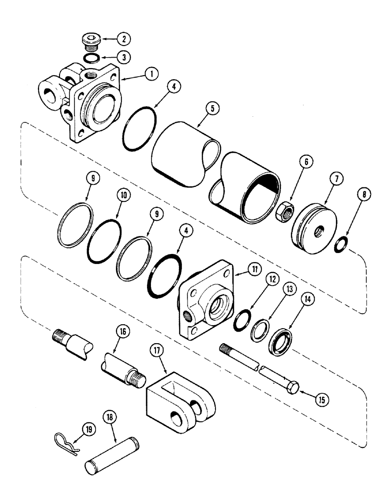 Схема запчастей Case IH DOT B - (058) - T56704 CYLINDER 