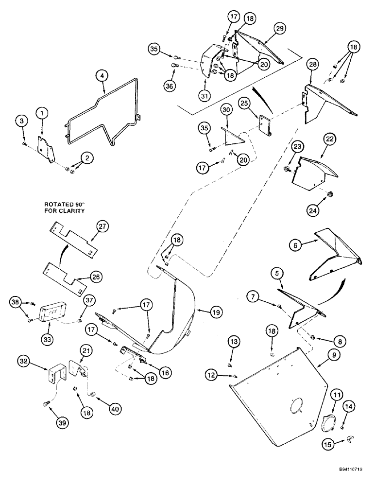 Схема запчастей Case IH 2188 - (9A-22) - FEEDER, FEEDER DRIVE SHIELDS (13) - FEEDER