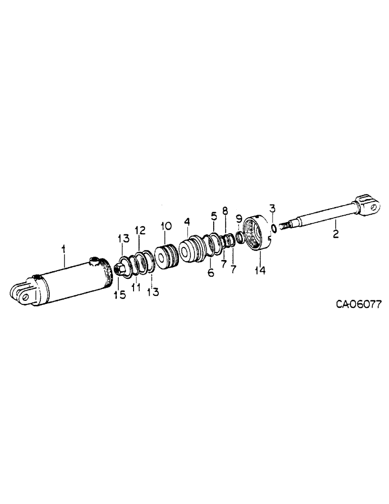 Схема запчастей Case IH 700 - (AK-35) - HYDRAULIC CYLINDER, 4 X 8, DOUBLE ACTING 