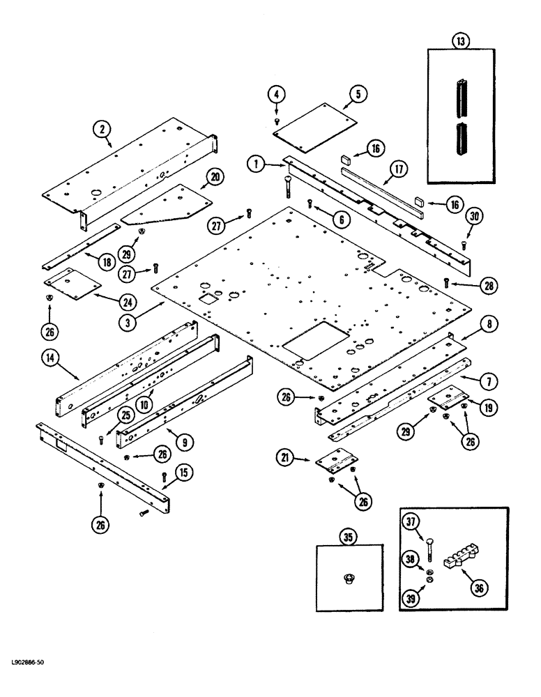 Схема запчастей Case IH 1822 - (9E-30) - OPERATORS PLATFORM (12) - CHASSIS