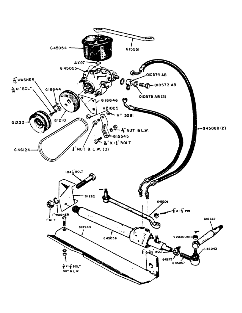 Схема запчастей Case IH 400B-SERIES - (146) - POWER STEERING ATTACHMENT, DIESEL UTILITY TRACTOR (05) - STEERING