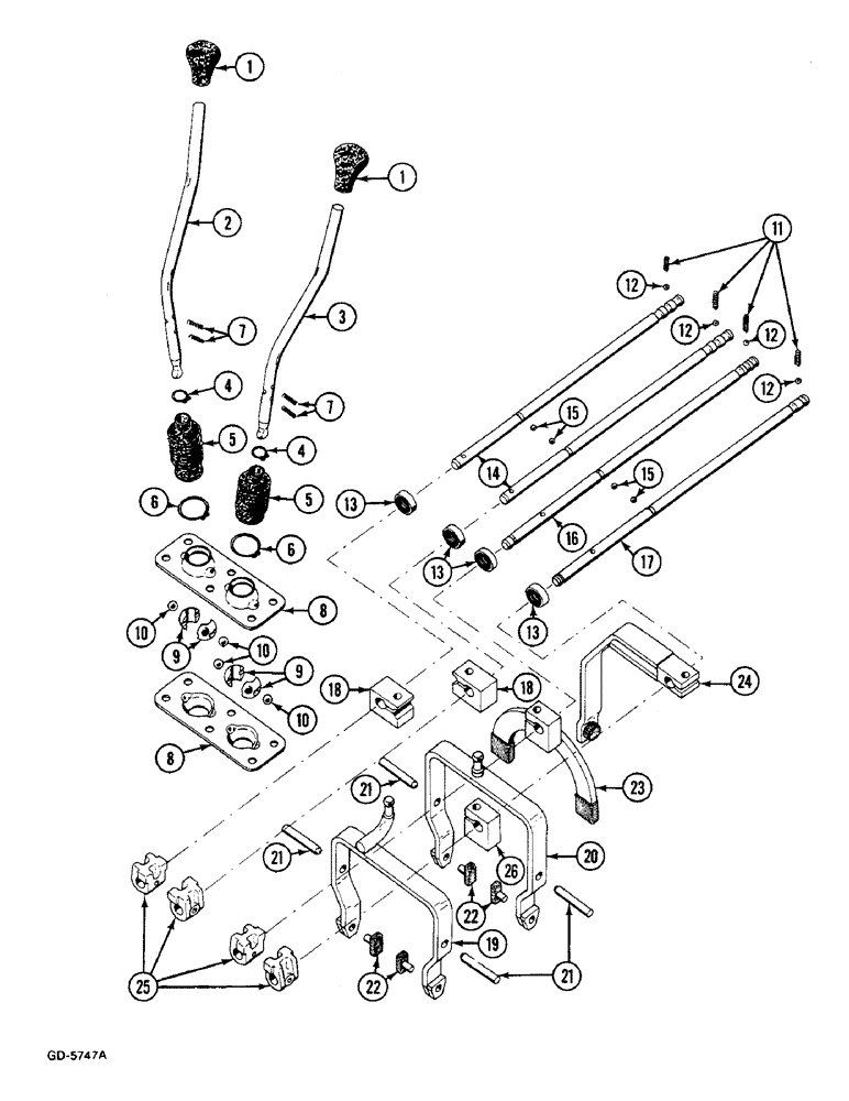 Схема запчастей Case IH 633 - (6-332) - GEARSHIFT TRANSMISSION (06) - POWER TRAIN