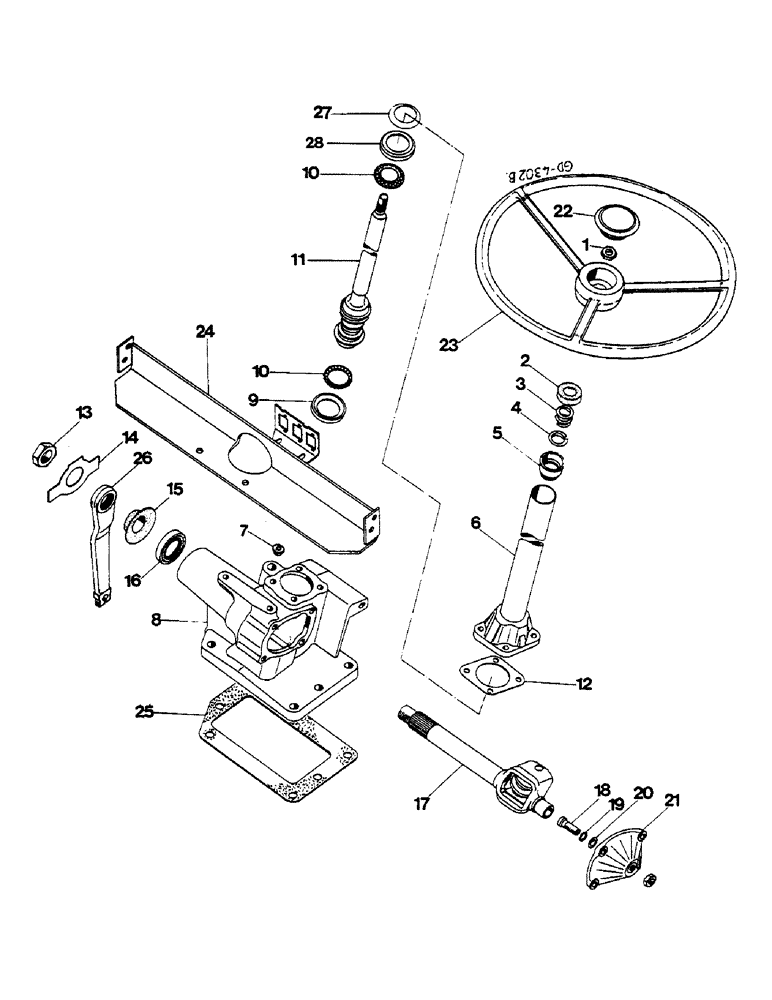 Схема запчастей Case IH 433 - (05-02) - STEERING 433/533/633 (-XXX) (04) - STEERING