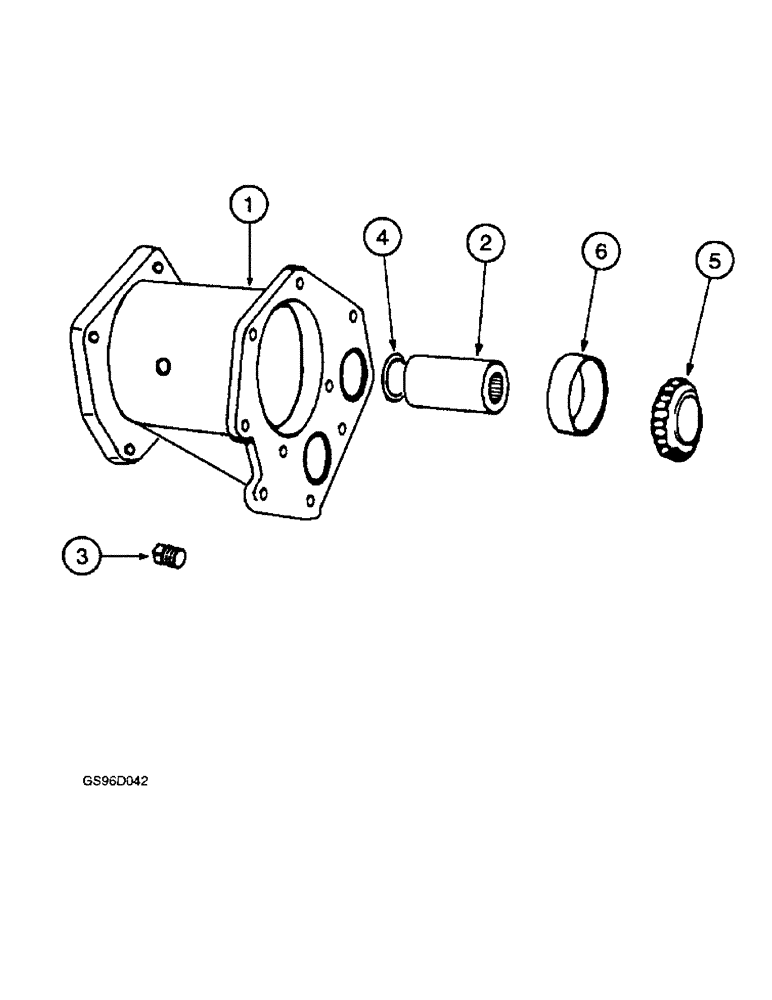 Схема запчастей Case IH 1400 - (6-24) - HYDROSTATIC DRIVE, TRANSMISSION PARTS (03) - POWER TRAIN