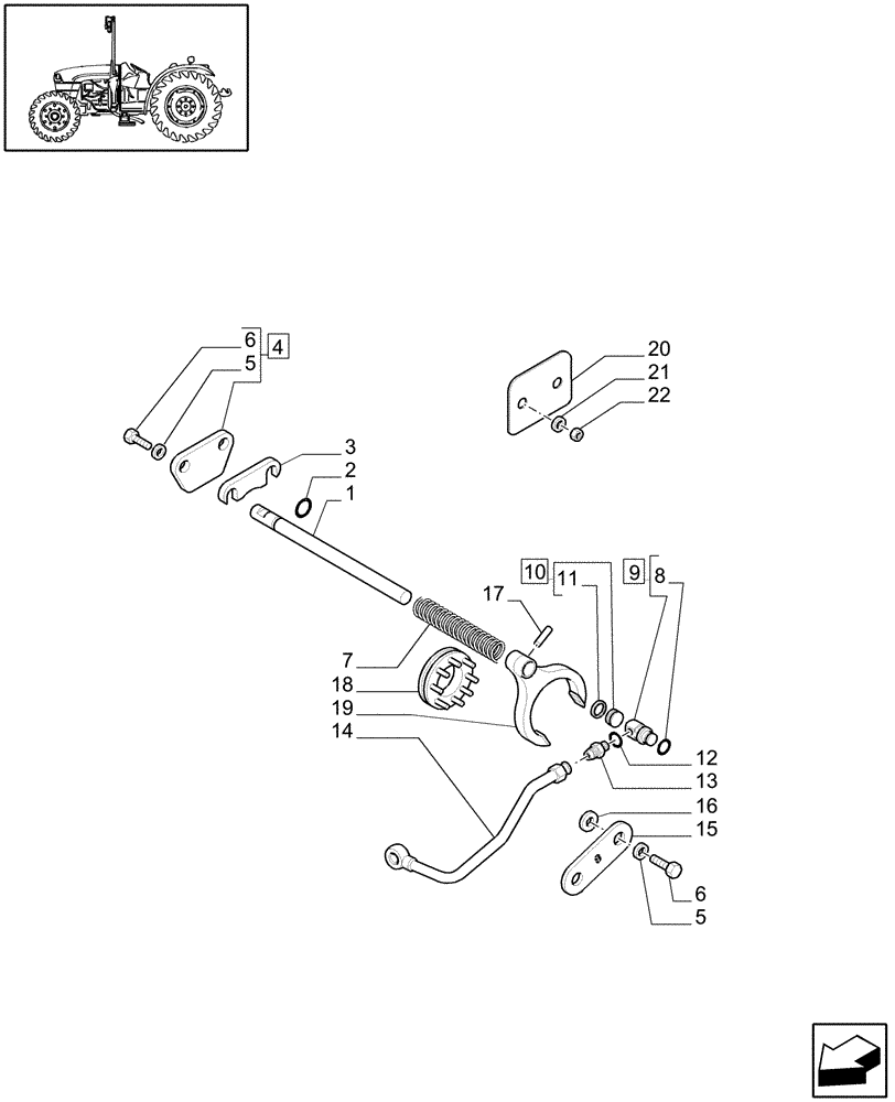 Схема запчастей Case IH JX1060C - (1.32.6/03[02]) - (VAR.326-326/1-326/2) STANDARD FRONT AXLE W/ ELECTROHYDR. DIFF. LOCK (03) - TRANSMISSION