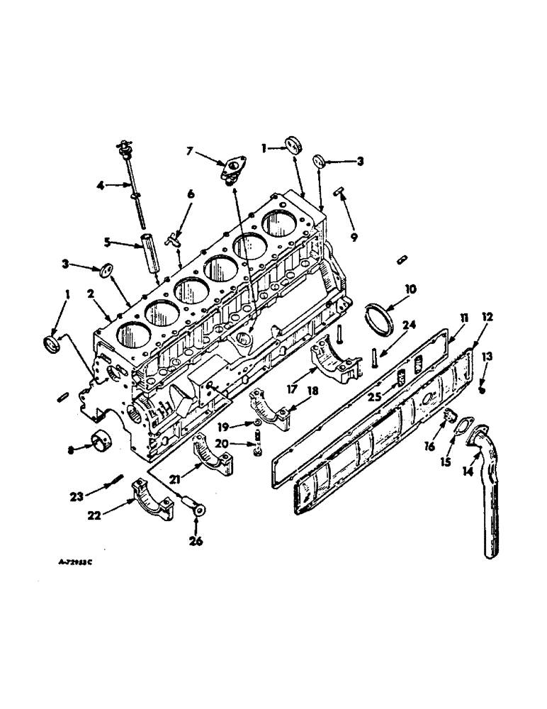 Схема запчастей Case IH 414 - (339) - CRANKCASE AND RELATED PARTS (10) - ENGINE