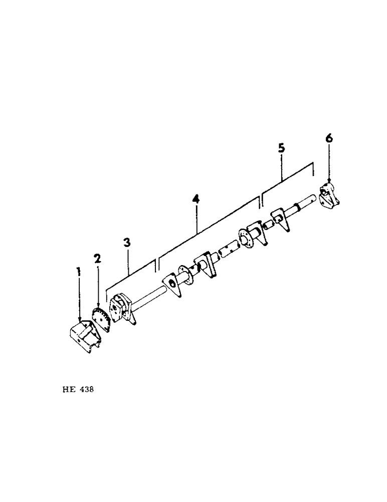 Схема запчастей Case IH 201 - (A-110) - PICK-UP REEL RIDING SHAFT, PEA BAR PLATFORM, NOT AUGER OR CANVAS PLATFORM (58) - ATTACHMENTS/HEADERS