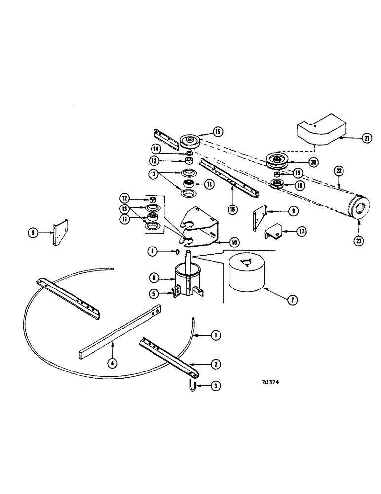 Схема запчастей Case IH 960 - (186) - STRAWSPREADER ATTACHMENT (73) - RESIDUE HANDLING