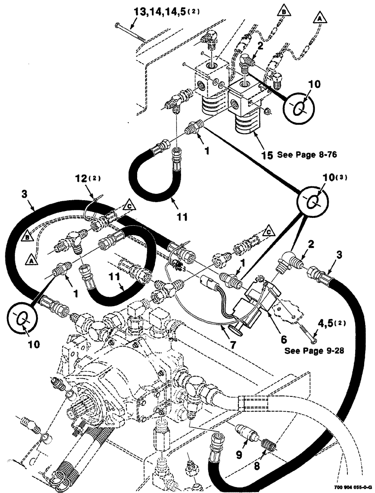 Схема запчастей Case IH 8860 - (09-26) - HEADER REVERSE KIT (88) - ACCESSORIES