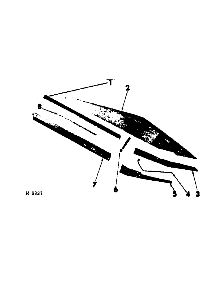 Схема запчастей Case IH 201 - (A-084[A]) - PLATFORM DIVIDER RIGHT HAND, CANVAS PLATFORM, NOT AUGER OR PEA BAR PLATFORM (58) - ATTACHMENTS/HEADERS