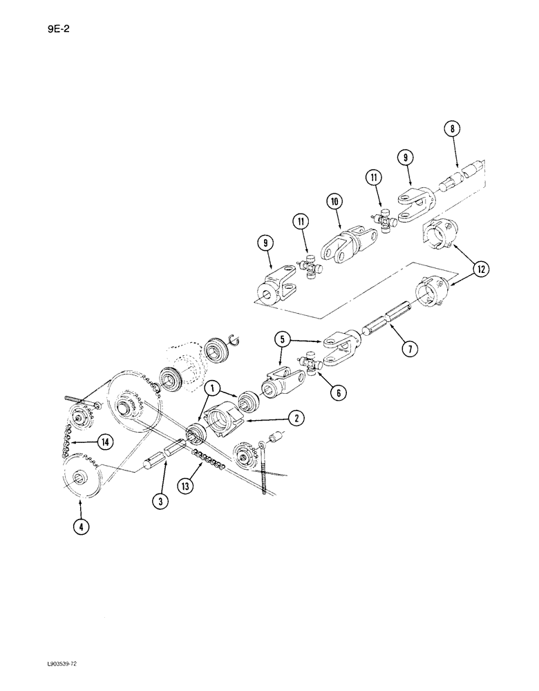 Схема запчастей Case IH 781 - (9E-02) - UNIT DRIVE (12) - CHASSIS