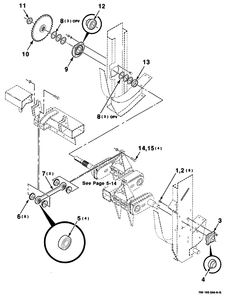 Схема запчастей Case IH 8575 - (05-012) - CRANK DRIVE AND MOUNTING ASSEMBLY, S.N. CFH0163129 AND LATER (16) - BALE EJECTOR