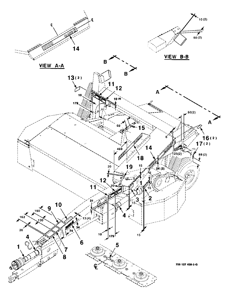 Схема запчастей Case IH 8309 - (9-04) - DECALS AND LOCATION DIAGRAM, S.N. CFH0092181 AND LATER (90) - PLATFORM, CAB, BODYWORK AND DECALS