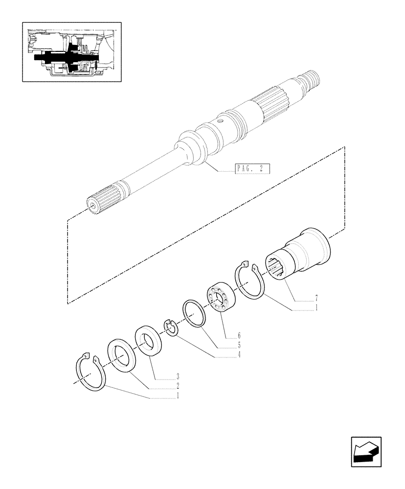 Схема запчастей Case IH MAXXUM 110 - (1.33.1[01]) - FOUR WHEEL DRIVE - REAR AXLE - SPLINED BUSHING AND RELATED PARTS (04) - FRONT AXLE & STEERING