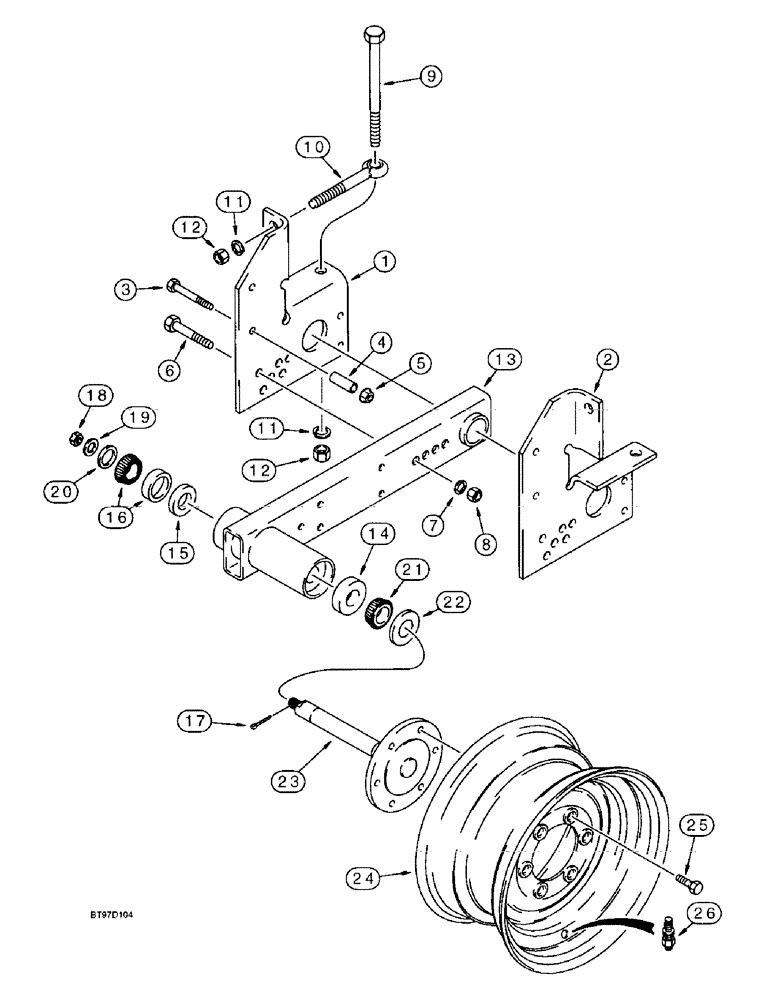 Схема запчастей Case IH 6100 - (9-14) - FERTILIZER DRIVE WHEEL, LIQUID AND DRY FERTILIZER (09) - CHASSIS/ATTACHMENTS