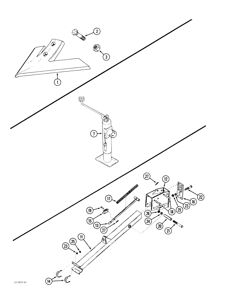 Схема запчастей Case IH 8100 - (9B-40) - CHISEL SWEEPS (09) - CHASSIS/ATTACHMENTS