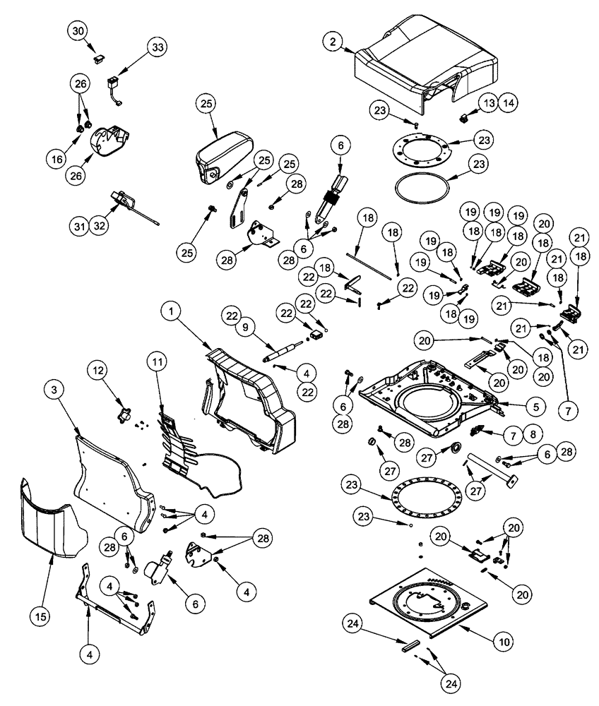 Схема запчастей Case IH SPX4410 - (01-018) - CUSHION ASSEMBLY, SEAT "BEFORE JAN 2005" Cab Interior