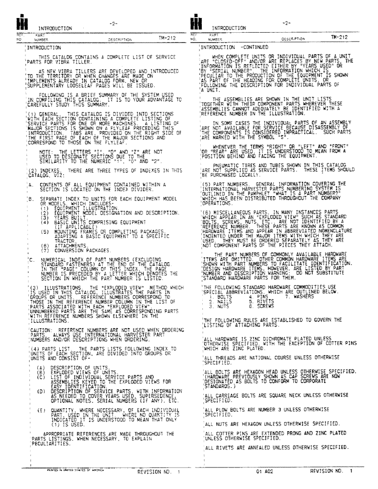 Схема запчастей Case IH 4700 - (2) - INTRODUCTION 