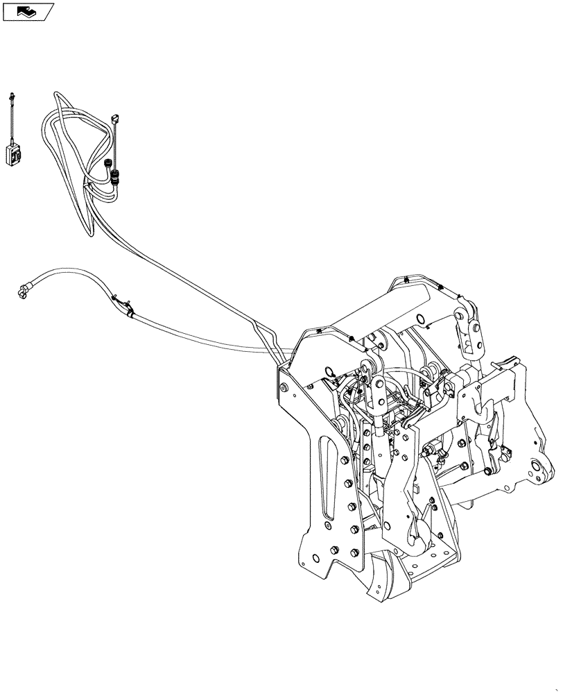 Схема запчастей Case IH STEIGER 350 - (88.035.01) - DIA KIT, ADDITIONAL PRODUCTS - THREE POINT HITCH WITH ELECTRIC REMOTES (88) - ACCESSORIES