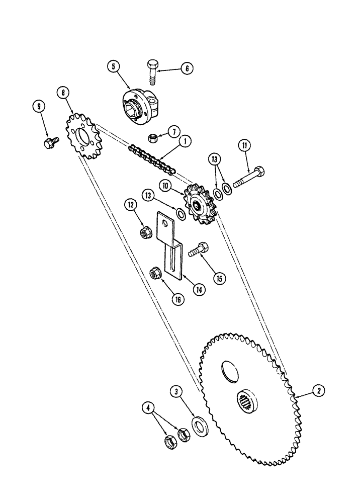 Схема запчастей Case IH 1020 - (09C-06) - AUGER DRIVE (09) - CHASSIS/ATTACHMENTS