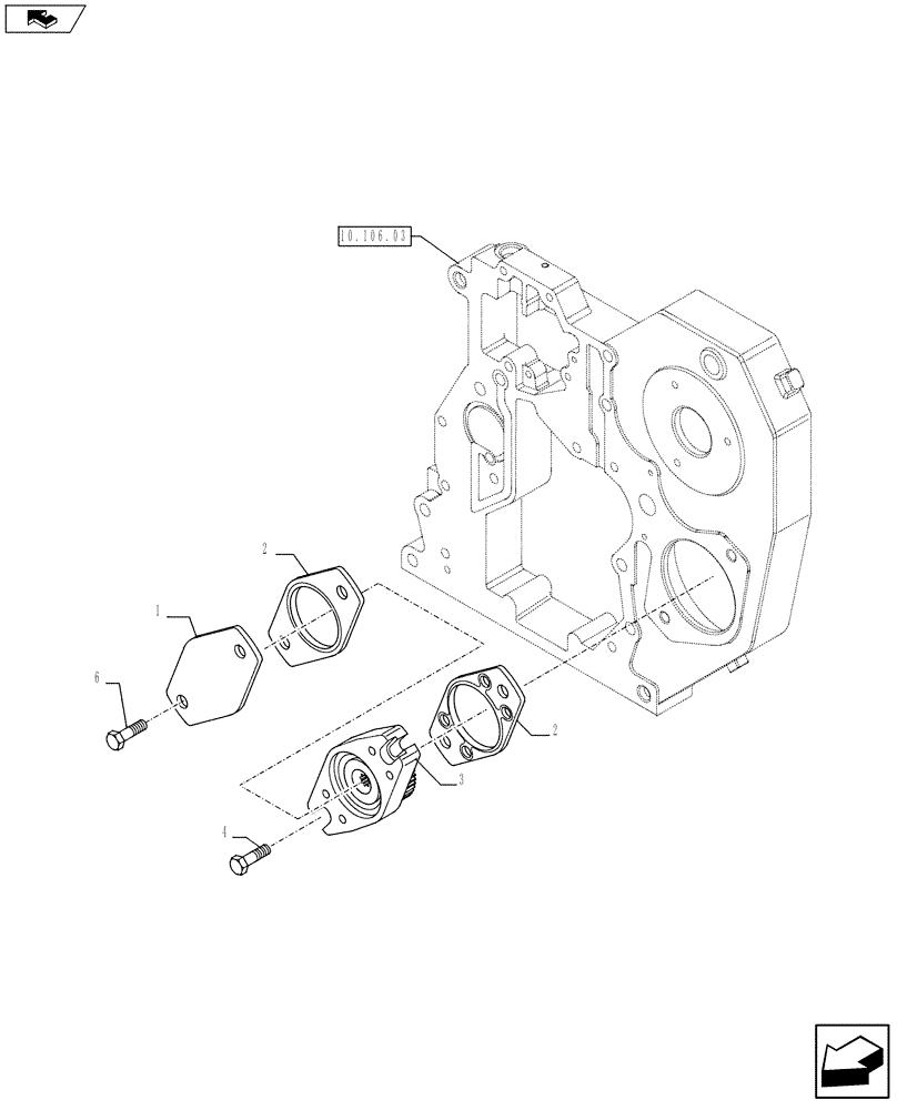 Схема запчастей Case IH F4HE9687F J100 - (10.114.02) - POWER TAKE OFF (2853143) (10) - ENGINE