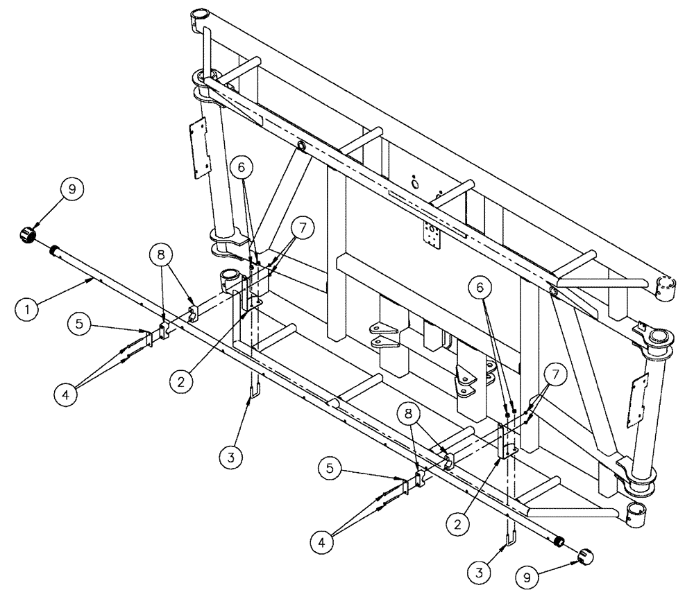 Схема запчастей Case IH SPX3200 - (09-025) - NOZZLE SPACING GROUP, 5 SEC CTR 10" Liquid Plumbing