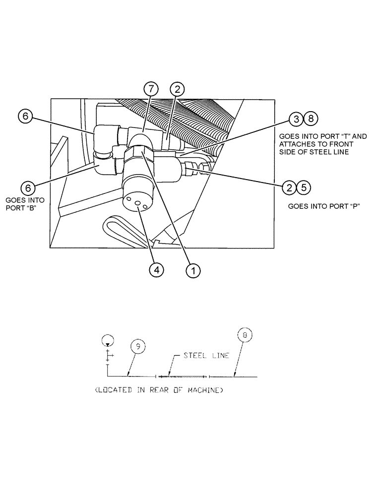 Схема запчастей Case IH SPX4260 - (06-012) - BRAKE PEDAL GROUP, HYDRAULIC Hydraulic Plumbing