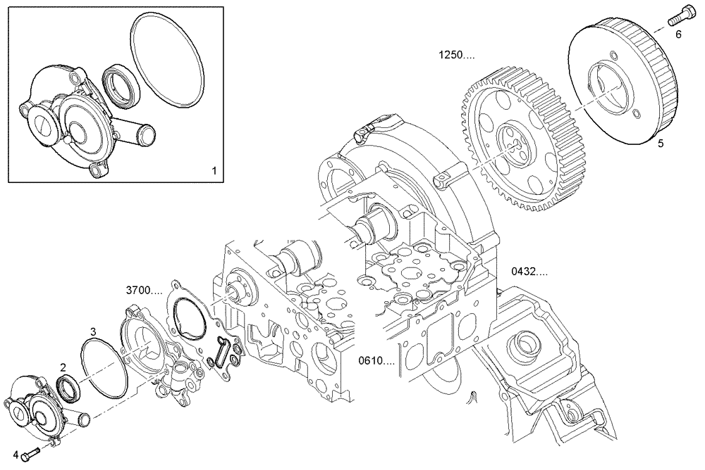 Схема запчастей Case IH F2CE9684P E008 - (0450.224) - ENGINE BREATHERS 