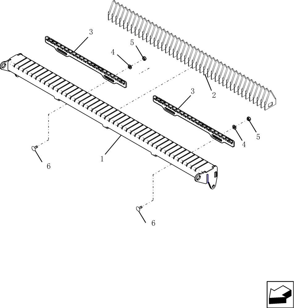 Схема запчастей Case IH 9010 - (88.220.03[01]) - KNIFE FRAME, FIXED, PRIOR TO PIN HAJ202001 - 7010/8010 (88) - ACCESSORIES