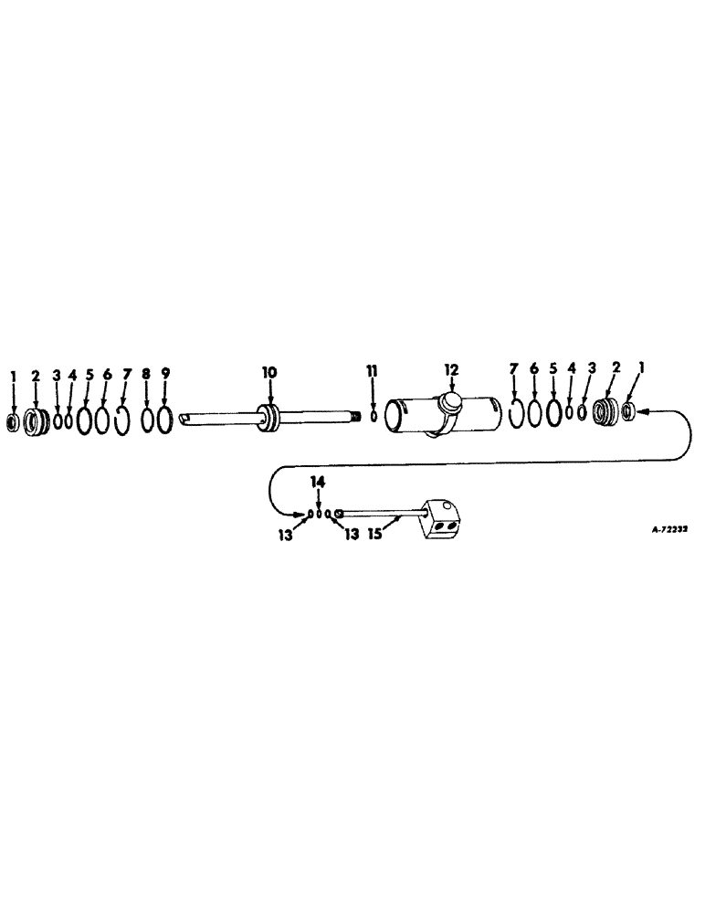 Схема запчастей Case IH 656 - (J-34) - STEERING MECHANISM, POWER STEERING CYLINDER, INTERNATIONAL TRACTORS Steering Mechanism