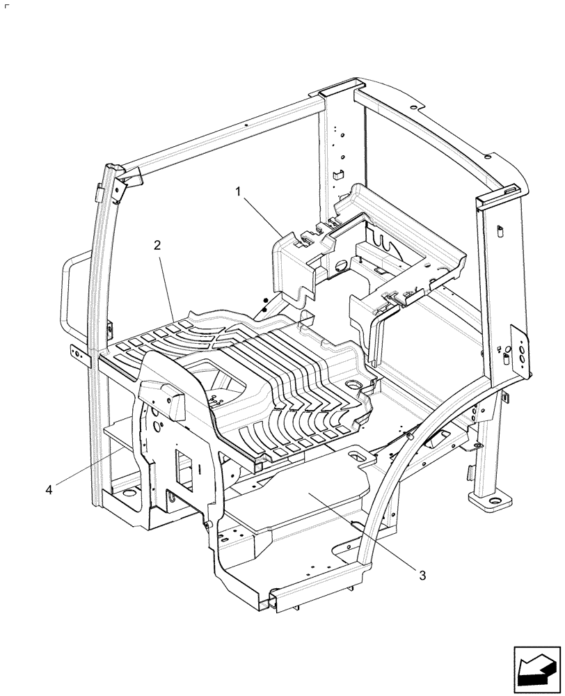 Схема запчастей Case IH FARMALL 40 - (10.08) - FLOORMATS (10) - OPERATORS PLATFORM/CAB