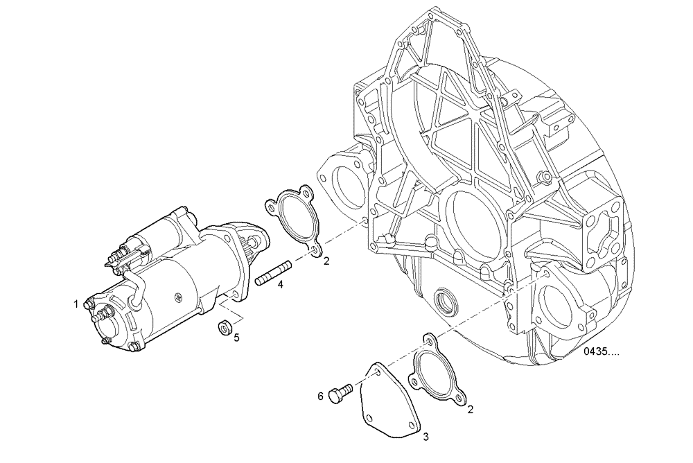 Схема запчастей Case IH FVAE2884X B200 - (3620.004) - STARTER MOTOR right mounting 