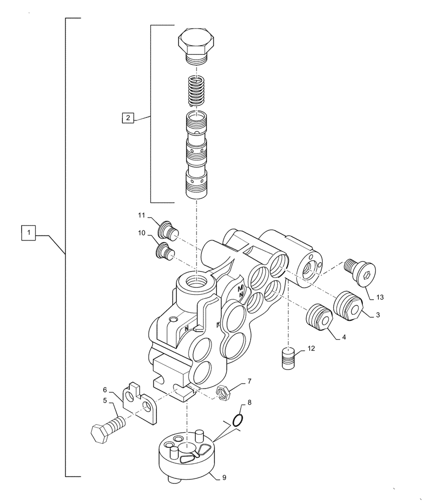 Схема запчастей Case IH LX720 - (35.204.BU[01]) - DIVERTER VALVE (35) - HYDRAULIC SYSTEMS