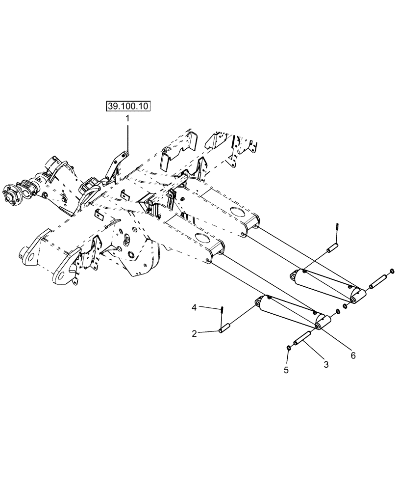 Схема запчастей Case IH 1260 - (35.116.12[01]) - HYDRAULIC CYLINDER - WING WHEEL 5" (32R30 AND 36R30) (35) - HYDRAULIC SYSTEMS