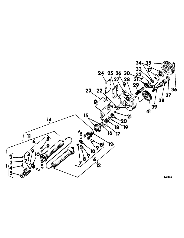 Схема запчастей Case IH FARMALL C - (203) - ATTACHMENTS, ELECTRALL, SPECIAL, TRANSMISSION AND DRIVE SHAFT Attachments