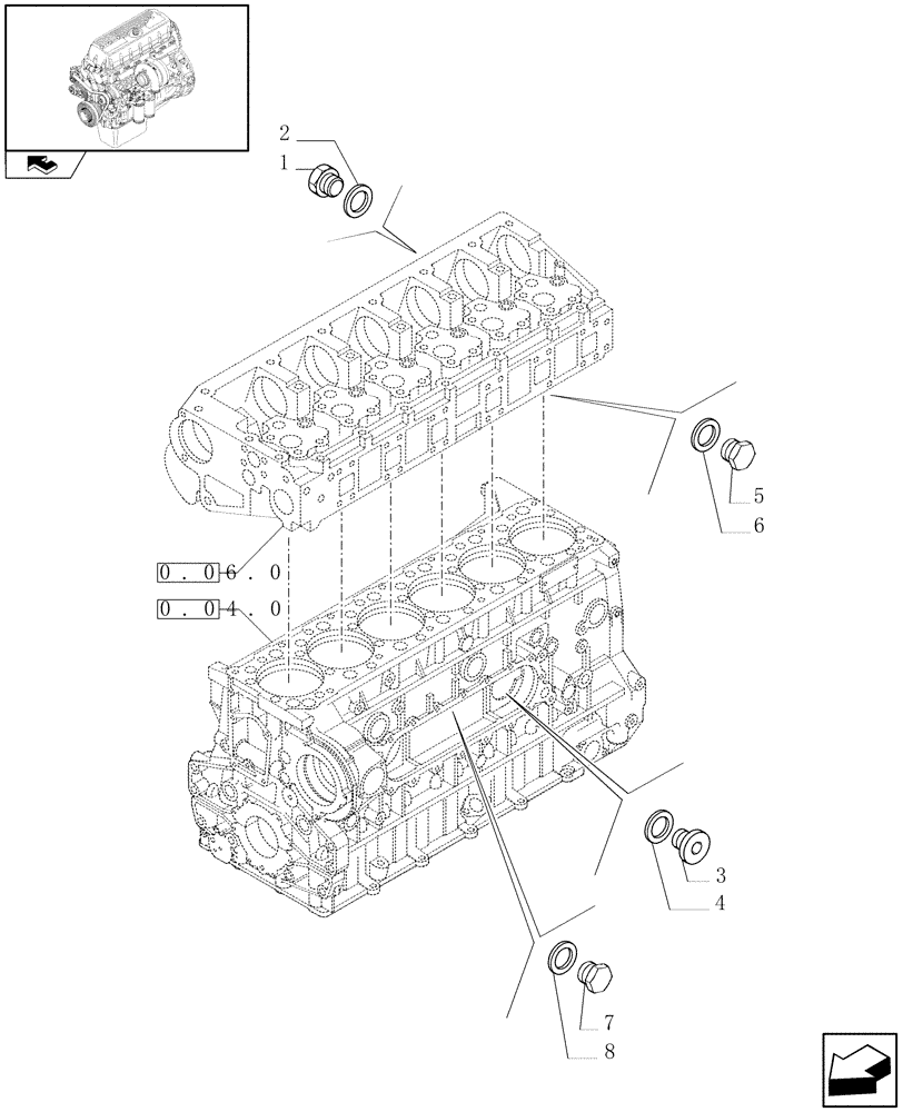 Схема запчастей Case IH F3AE0684P E909 - (0.32.4) - PIPING - ENGINE COOLING SYSTEM (504057436-504057441-504031565-504031567-504069778-504236475) 