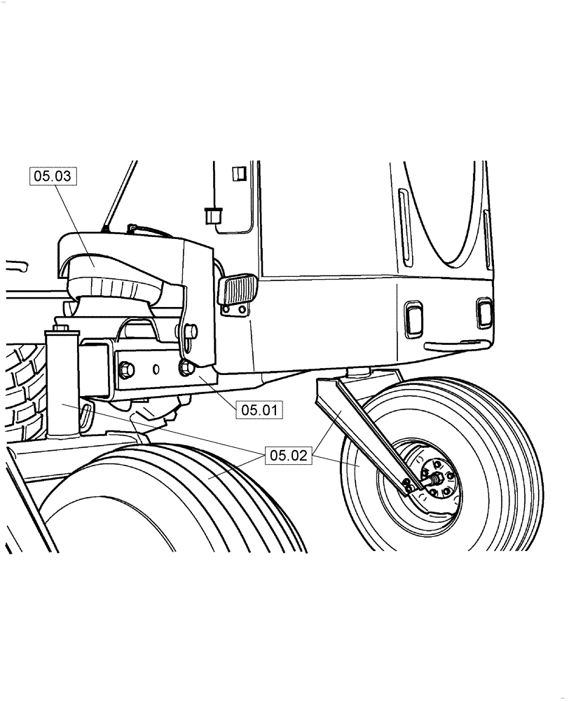 Схема запчастей Case IH WD1903 - (SECTION 5) - PICTORIAL INDEX, REAR AXLE (00) - GENERAL