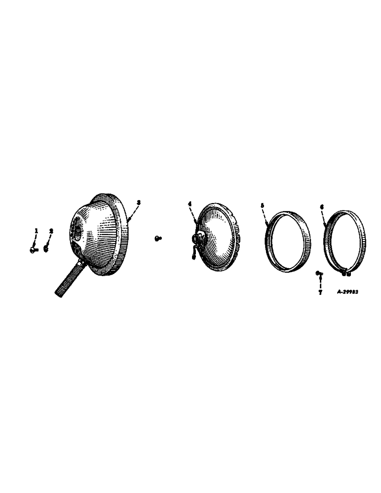 Схема запчастей Case IH INTERNATIONAL - (08-16) - ELECTRICAL, HEAD LIGHTS OR REAR LIGHT, 6 VOLT, SEALED BEAM (06) - ELECTRICAL