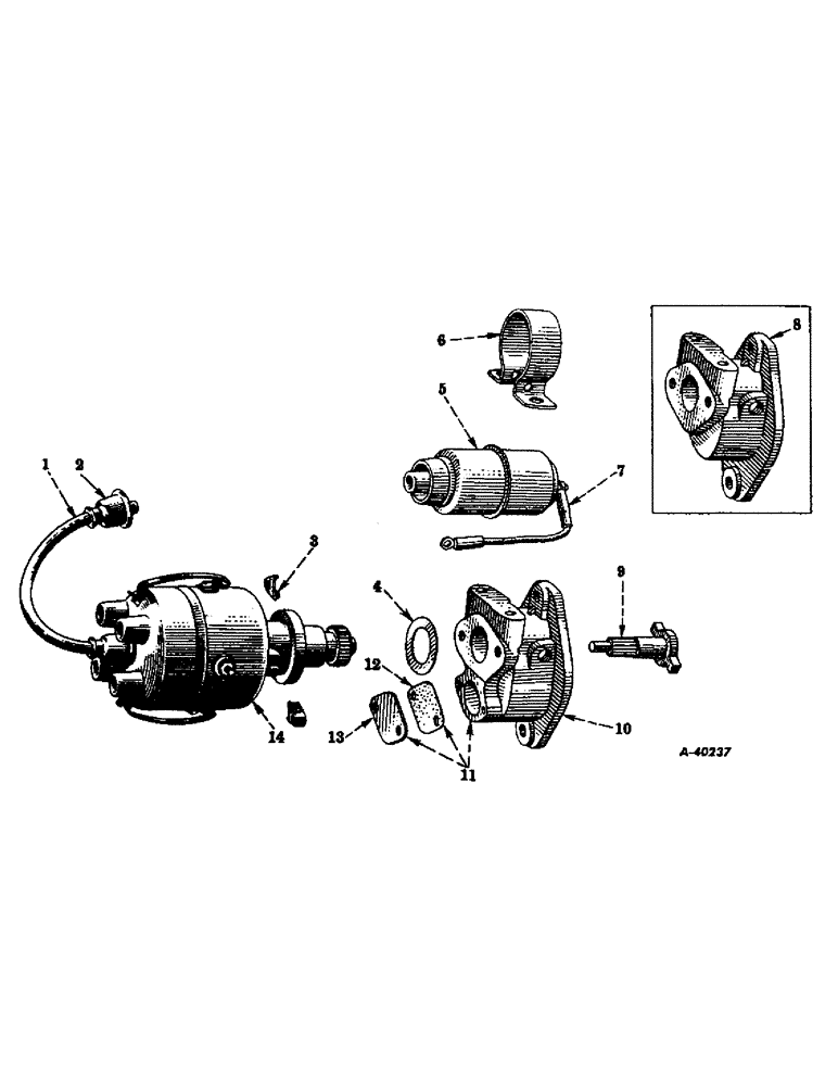 Схема запчастей Case IH FARMALL MDV - (088) - ELECTRICAL SYSTEM, CARBURETED ENGINE, BATTERY IGNITION UNIT (06) - ELECTRICAL SYSTEMS