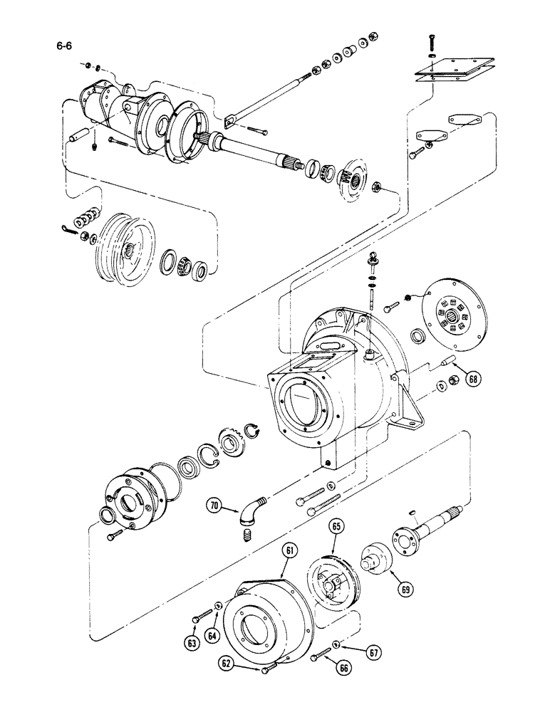 Схема запчастей Case IH 1620 - (6-006) - POWER TAKEOFF DRIVE (CONTD) (03) - POWER TRAIN