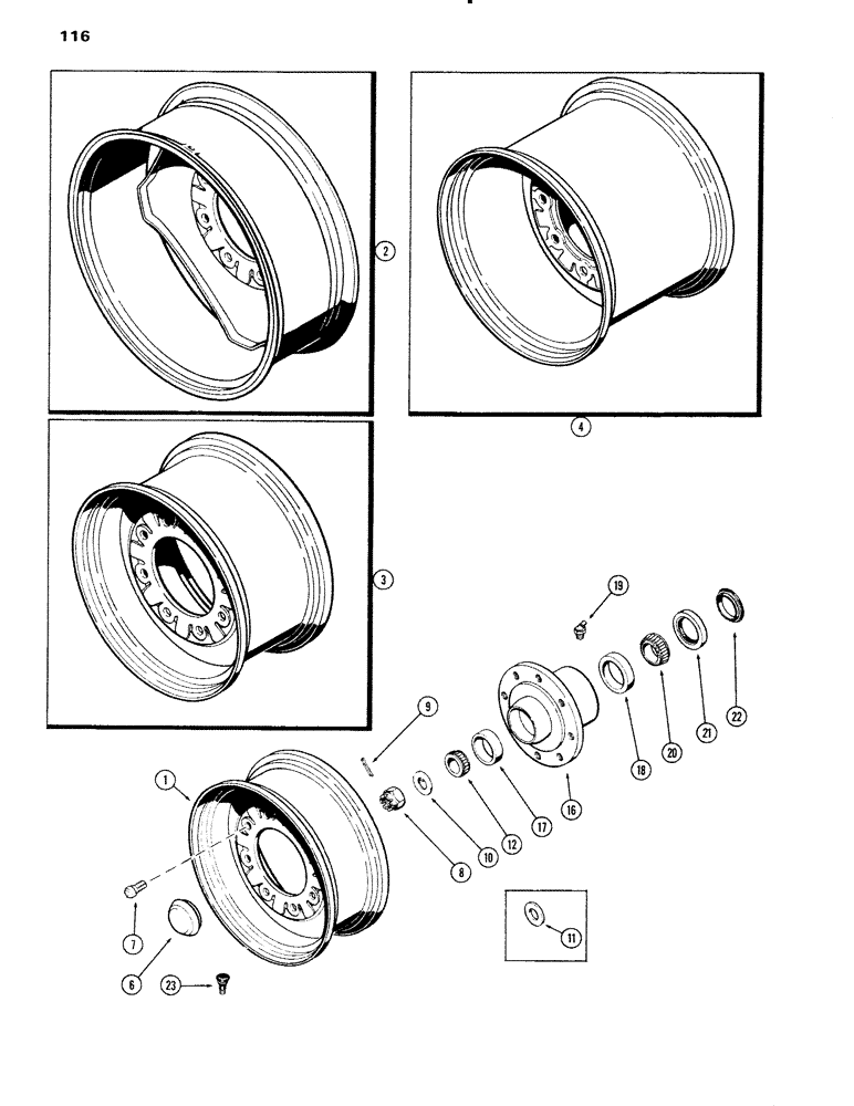 Схема запчастей Case IH 1090 - (116) - FRONT WHEELS (05) - STEERING