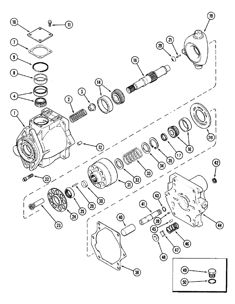 Схема запчастей Case IH 8920 - (8-016) - HYDRAULIC PISTON PUMP ASSEMBLY (08) - HYDRAULICS